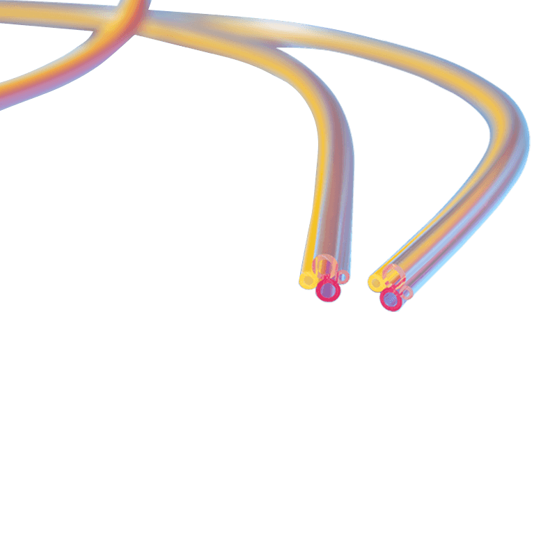 Medical Double-Lumen Single-Color And Dual-Color Catheters